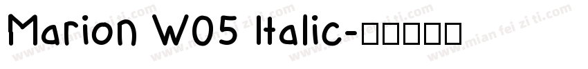 Marion W05 Italic字体转换